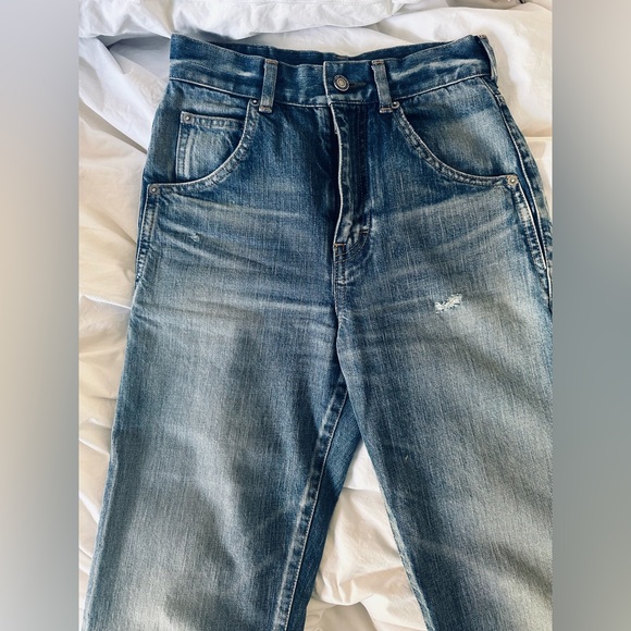 Saint Laurent high waisted cropped 70’s style jeans size 26 - Picture 2 of 11